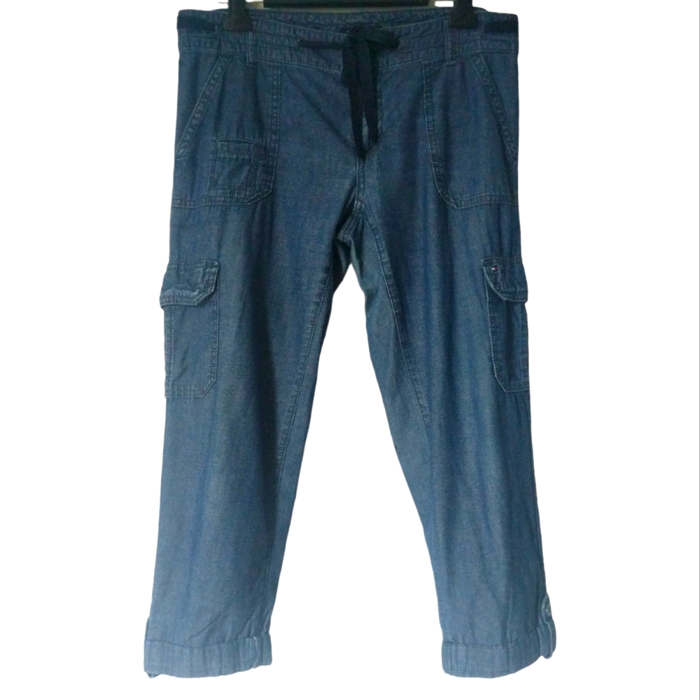 Tommy Hilfiger Woman's Denim Cargo Capri Pants